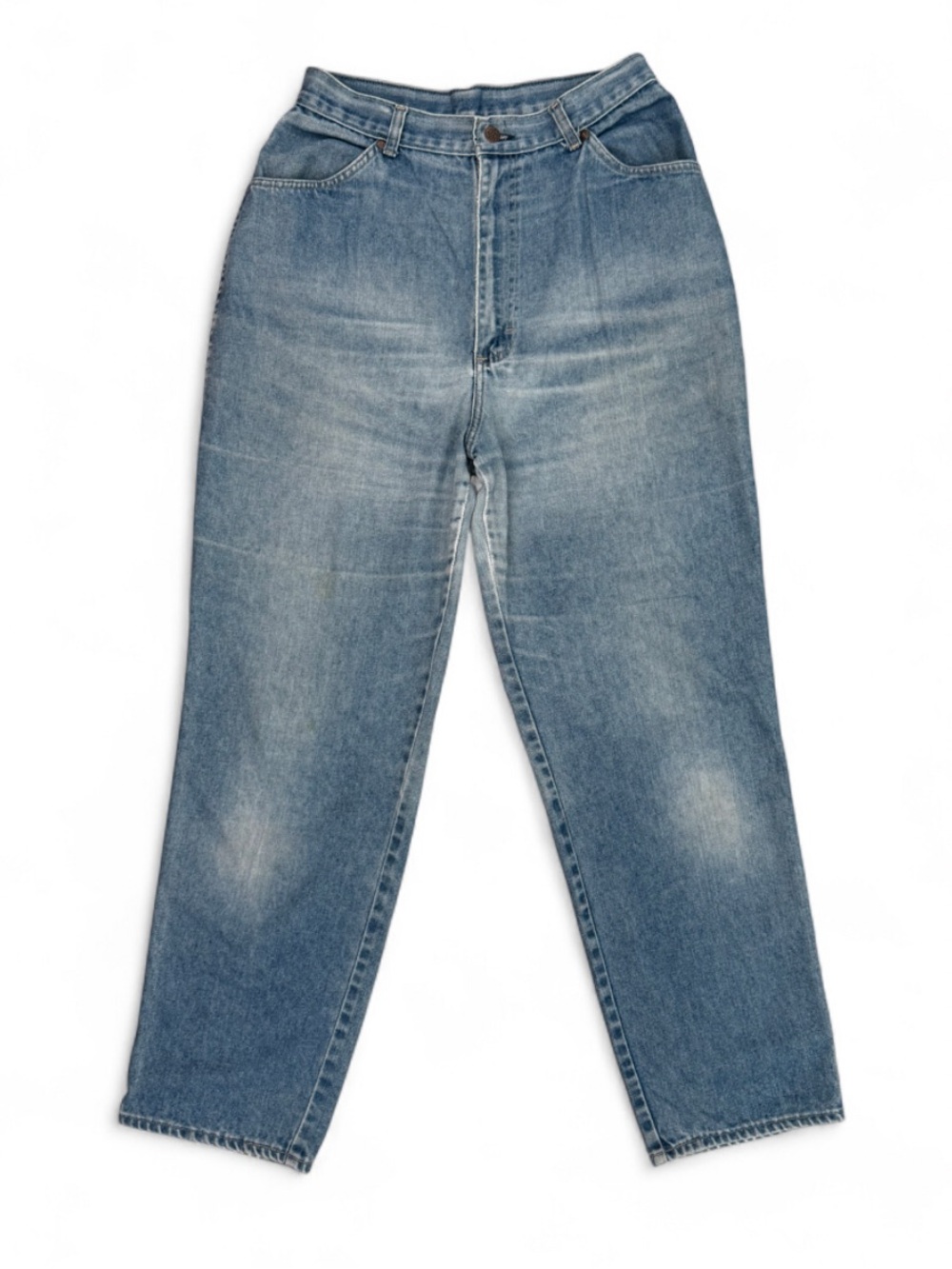 Vintage Sears High Waisted Light / Medium Wash Jeans Tapered Cotton Poly